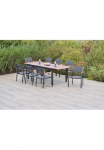 MERXX Garten-Essgruppe &raquo;&raquo;Paxos&laquo;&laquo; rinkinys Gepadded pulverbeschichtetes Aluminiumgestell 9 Stk. dalys Ausziehtisch: LxB: 180-250 x 100 cm