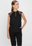Vero Moda Nėriniuota palaidinukė &raquo;VMMILLA SL LACE TEE&laquo; medžiagų derinys regular forma