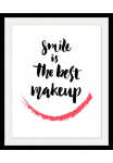 queence Paveikslas &raquo;Smile&laquo; Motivationsbilder | Dekoracija | Schwarz-Wei&szlig; HD Premium Poster-Druck ir Holzrahmen