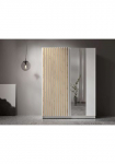 Home affaire Drabužių spinta &raquo;Kleiderschrank Camden su veidrodis 4 lentyna ir Kleiderstange&laquo; Kabykla su 2 Schwebet&uuml;ren ir Lamellen BxHxT 1505x1985x616 cm