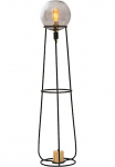n&auml;ve Pastatomas &scaron;viestuvas &raquo;Stelo&laquo; E27 1 Stk. excl.1x E27 max. 40WGesamt: h: 1285cmglass (smoke) Colour: black