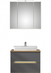 Saphir Vonios kambario baldų komplektas &raquo;Quickset 2 vnt. rinkinys Keramik-Aufsatzbecken su LED-Spiegelschrank&laquo; 5 Stk. dalys