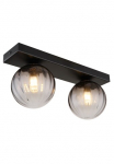GLOBO LIGHTING Sieninis &scaron;viestuvas &raquo;DALLERTA&laquo; G9 1 Stk. Wandlampe/Metall/Glas rauchfarben/Wohnzimmer/Flur/rund/klar verlaufend
