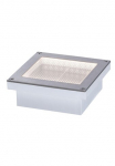 Paulmann LED įmontuojamas &scaron;viestuvas &raquo;Brick IP67 100x100mm 3000K 08W 25lm 230V Alu Grau metalas Edelstahl&laquo; 1 Stk. Warmwei&szlig; Bodeneinbauleuchte judesio jutiklis