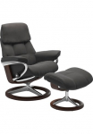 Stressless&reg; Atpalaiduojanti kėdė &raquo;Ruby&laquo; rinkinys Atpalaiduojanti kėdė su Kojų kėdutė su Signature Base Gr&ouml;&szlig;e L karkasas Eiche Wenge Braun & juoda spalva