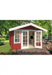 LASITA MAJA Sodo namelis &raquo;Robin 280&laquo; Blochbohlenhaus 28mm Fundamentmass 3300x2800 Schwedenrot