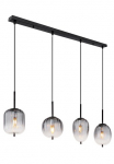 GLOBO LIGHTING &Scaron;viestuvas &raquo;ATTILA&laquo; E14 1 Stk. H&auml;ngelampe/Pendelleuchte/verschiedene Gl&auml;ser/Glas rauchfarben