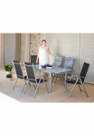MERXX Garten-Essgruppe &raquo;Lima&laquo; rinkinys 7 Stk. dalys ir 6 Sesseln ir ausziehbarem stalas (120 - 180 cm)