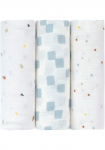 L&Auml;SSIG Stoffwindeln &raquo;Mullwindeln L Happy Fruits blue&laquo; GOTS pagamintas with organic materials zertifiziert durch BCS 27262