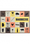 Primaflor-Ideen in Textil Durų kilimėlis &raquo;BBQ Grillunterlage BARBECUE CHECKS pagamintas in Belgium&laquo; rechteckig 5 mm auk&scaron;tis Grillmatte ideal kaip Apsauginis užtiesalas su Spruch rutschhemmend lengvai prižiūrimas