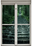 queence Sienų lipdukai &raquo;Treppe im Wald&laquo; Sienų lipdukai paveikslas selbstklebend 3D langas
