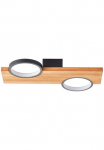 Brilliant LED lubinis &scaron;viestuvas &raquo;Cheesy&laquo; 1 Stk. Warmwei&szlig; 40 x 25 cm 1400lm 3000K Holz/Metall natur/schwarz