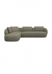 FLEXLUX Kampinė sofa &raquo;Torino ovali L-Form Sofa-Ecke su Ottomane&laquo; moderni organisches Sofa-Design &Scaron;altų putų poliretano čiužinys Wellenunterfederung