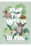 Komar Paveikslas &raquo;Jungle Book Keep the Wild&laquo; Disney 1 Stk. dalys paveikslas zur dekoracija im vaikų kambario baldų komplektas - be grotelės