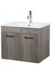 welltime Spintelė po kriaukle &raquo;Florenz plotis 60cm 2 durys 2 F&auml;cher MDF-Front&laquo; rinkinys spintelė po kriaukle su praustuvas Praustuvas spintelė su 2 T&uuml;renin padėties spalvos erh&auml;ltlich vonios kambario baldai