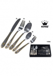 KING Stalo įrankių rinkinys &raquo;&raquo;VIERAILLA GOLD&laquo;&laquo; su Dekor in Gold-Optik ir Etui