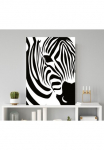 queence Metalinis paveikslas &raquo;Zebra&laquo; Schwarz-Wei&szlig; | Tiere | Zebras 1 Stk. dalys Stahlschilder