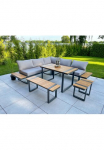 Garden Pleasure Garten-Essgruppe &raquo;BELMIRA&laquo; 8 Stk. dalys ir subtilus Dekoratyvinės pagalvėlės