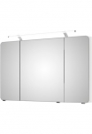 Saphir Spintelė su veidrodžiu &raquo;Serie 4005 Badezimmer-Spiegelschrank ir LED-Aufsatzleuchte&laquo; Vonios spinta 120 cm plotis 3 durys 6 Glas-Einlegeb&ouml;den inkl Dūrų uždarymo sistema