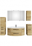 Saphir Vonios kambario baldų komplektas &raquo;Serie 4010 5 dalių Keramik-Waschtisch su LED-Spiegelschrank&laquo; rinkinys
