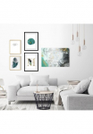queence Paveikslas &raquo;M&laquo; Buchstaben | M | Pflanzen | Pflanzenbilder 1 Stk. dalys HD Premium Poster-Druck ir Holzrahmen