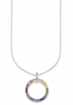 Bruno Banani Grandinėlė su pakabukas &raquo;Schmuck Dovanų Silber 925 kaklo papuo&scaron;alas Grandinėlė Regenbogen&laquo; su Zirkonia (synth.)