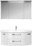 Saphir Vonios kambario baldų komplektas &raquo;Serie 4010 2 vnt. rinkinys Keramik-Waschtisch su LED-Spiegelschrank&laquo; rinkinys