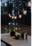 KONSTSMIDE LED &scaron;ventinės lemputės &raquo;Weihnachtsdeko aussen&laquo; 10 Stk.-flammig LED globe Party girlianda retro Design juoda spalva 10 Dioden