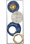 HOFMANN LIVING AND MORE Wanddekoobjekt &raquo;Wanddekoration&laquo; Metalldeko Kreise in blau silber