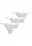Calvin Klein Underwear Kelnaitės &raquo;STRING THONG 3PK&laquo; Rinkinys 3 vnt. rinkinys 3 Stk. su Rippenstruktur