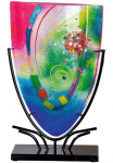 Casablanca by Gilde Stalinė vaza &raquo;Vase oval Cool blau; pink H. 49 cm&laquo;