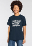 KIDSWORLD Mar&scaron;kinėliai &raquo;Spr&uuml;cheshirt: CHECK DAS DIGGA&laquo; trumpomis rankovėmis Basic-Passform ra&scaron;tuotas Mar&scaron;kinėliai apvalia i&scaron;kirpte