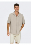 ONLY & SONS Mar&scaron;kiniai trumpom rankovėm &raquo;ONSLATHAM RLXSS RESORT LINEN STRUC 0257&laquo;