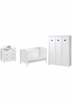 Vipack Babyzimmer-Komplettset &raquo;Amori 4 dalys su Herz-Ornamenten MDF/Massiv wei&szlig; lackiert&laquo; 4 Stk. dalys
