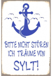 queence Metalinis paveikslas &raquo;Traum von Sylt&laquo; Anker | Meer | Dekoracija | Spr&uuml;che | Spr&uuml;che & Texte 1 Stk. dalys Paveikslas i&scaron; plieno Paveikslas Spr&uuml;che Texte Fernweh Sylt