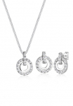Elli Papuo&scaron;alų rinkinys &raquo;Kreis Wei&szlig; 925 Sterling Silber su kristalai von Swarovski&reg;&laquo; ()