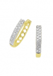 Diamonds by Ellen K. Pora auskarai &raquo;Gold 585 zweifarbig su 40x deimantas zus. 020ct.&laquo;