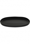 CreaTable Servierplatte &raquo;Uno Black&laquo; Premiumproduktion "Made in Europe" su seidenmatter Glasur 33 cm