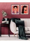 queence Paveikslas &raquo;Ajosch&laquo; paveikslas/nuotrauka von Frauen | Fashion | Frau | Magazincover | Mode | Portrait | Portr&auml;ts 2 Stk. dalys HD Premium Poster-Druck ir Holzrahmen