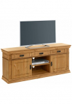 OTTO home TV spintelė Vinales pailga indauja komoda 3 stalčiai 4 F&auml;cher Messinggriffe im Jugendstil Zierleiste ir eleganter Sockel