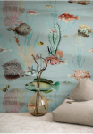 living walls Fototapetas &raquo;THE WALL III Fisch-Tapete Motivtapete Tiere Meer&laquo; matinis glatt tapetai Unterwasserwelt dėl miegamojo kambario baldai K&uuml;che Wohnzimmer Fische