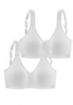 Naturana B&uuml;gelloser liemenėlė &raquo;Cotton&laquo; 2vnt. Pack vorgeformte Soft-Cups plotis Petne&scaron;ėlės su nėrinių Baumwollmix bequem