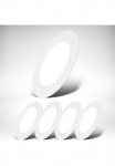 B.K.Licht Įmontuojamas &scaron;viestuvas &raquo;BK_EL1619 5er rinkinys LED Einbaustrahler Ultraflach IP20 Deckenspots&laquo; LED-Modul 5 Stk. Neutralwei&szlig; 4.000 K 660Lm 6W plastikas 12 x 28 cm Wei&szlig;