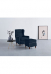 Home affaire Fotelis &raquo;Rhada&laquo; su kontrastingas abgesetztem Keder B/T/H: 73/85/99 cm