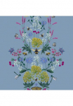 Joules Tapetai &raquo;Perfect Pollinators Haze Blue&laquo; floral glatt floral