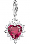 THOMAS SABO Pakabukas Herz &raquo;Charm su rotem Stein&laquo; su Zirkonia (synth.) Rubin