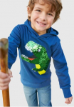 KIDSWORLD Sportinis megztinis su gobtuvu &raquo;mit puikus Dino i&scaron; Wendepailletten&laquo; Ilgomis rankovėmis mar&scaron;kinėliai Basic-Passform ra&scaron;tuotas i&scaron; medvilnė