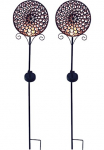 LUXFORM Saulės žibintai &raquo;Solar-Erdspie&szlig;-Gartenlampe - Mandala - 2 St&uuml;ck&laquo; LED-Modul 2 Stk. Dekoratives Gartenornament