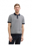 TOM TAILOR Megztinis su Strick-Muster ir Polo-Kragen