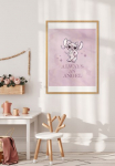 Komar Paveikslas &raquo;Stitch Always an Angel&laquo; Disney 1 Stk. dalys paveikslas zur dekoracija im vaikų kambario baldų komplektas - be grotelės